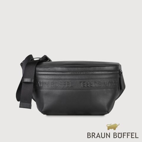 BRAUN BUFFEL 德國小金牛 台灣總代理 穆蘭 腰胸包-黑色/BF526-07-BK