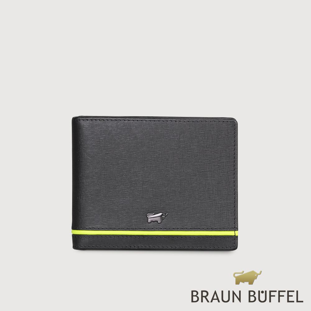 BRAUN BUFFEL 德國小金牛 台灣總代理 維克多-D 10卡男夾-黑色/BF512-314-BK