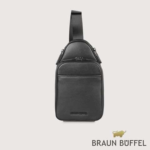 BRAUN BUFFEL 德國小金牛 台灣總代理 卡斯 腰胸包-黑色/BF525-06-BK