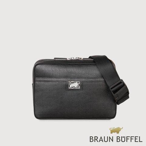 BRAUN BUFFEL 德國小金牛 台灣總代理 安德勒 腰胸包-黑色/BF531-07-BK