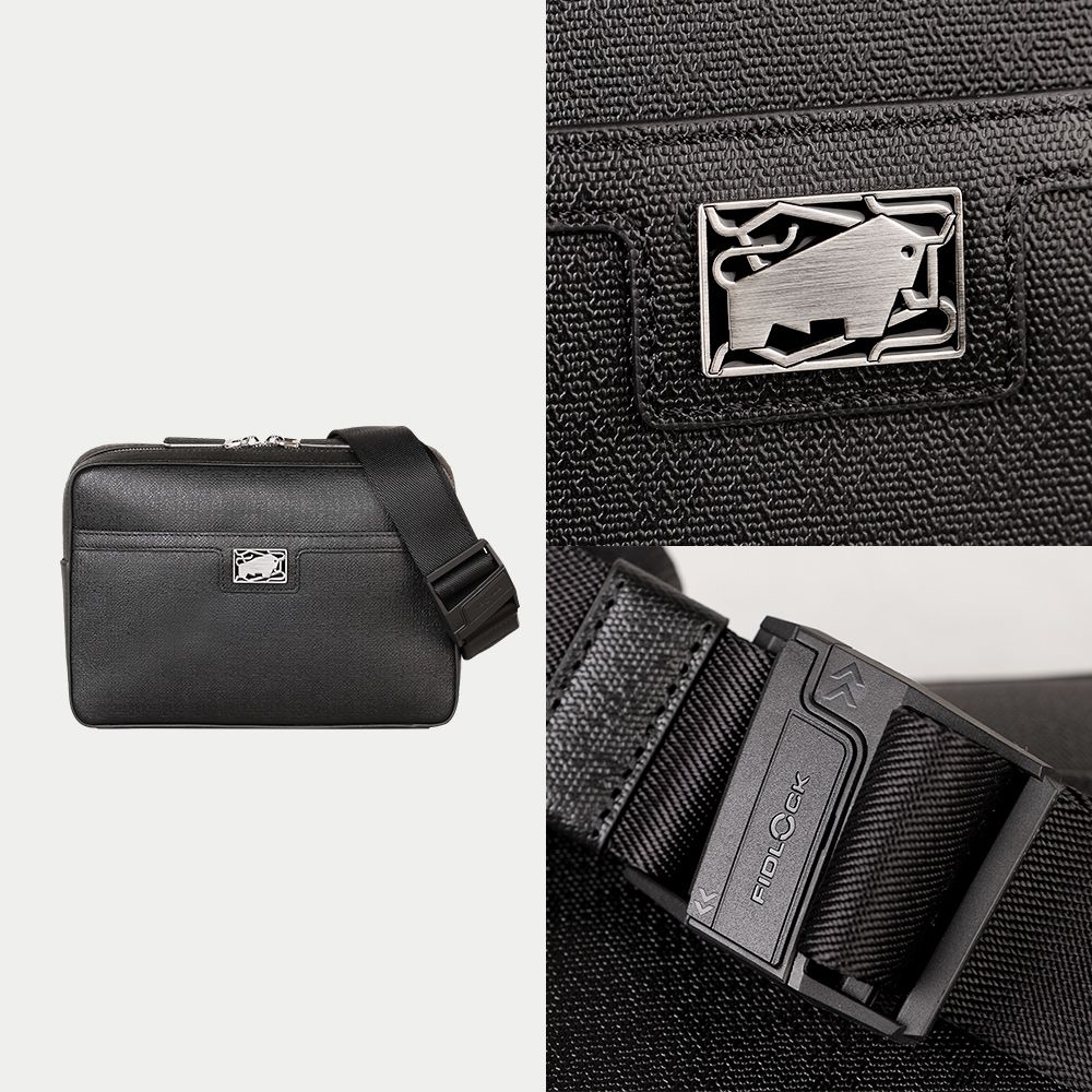 BRAUN BUFFEL 德國小金牛 台灣總代理 安德勒 腰胸包-黑色/BF531-07-BK