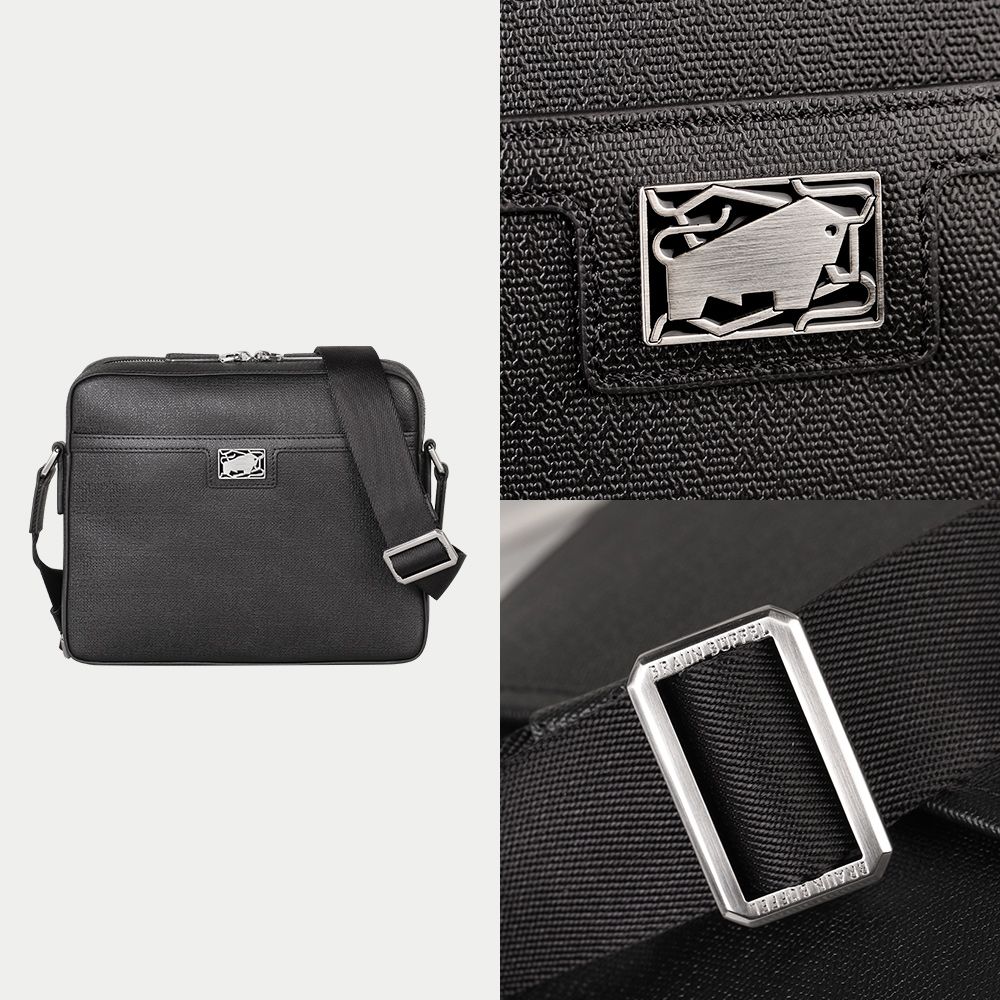 BRAUN BUFFEL 德國小金牛 台灣總代理 安德勒 斜背包-黑色/BF531-62-BK