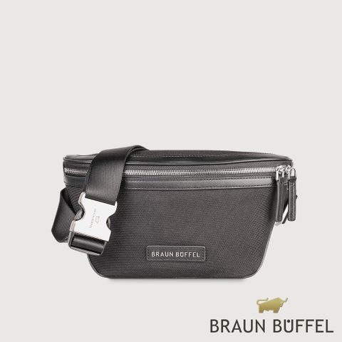 BRAUN BUFFEL 德國小金牛 台灣總代理 韋斯 腰胸包-黑色/BF515-06-BK