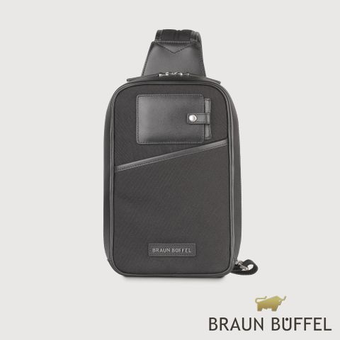 BRAUN BUFFEL 德國小金牛 台灣總代理 韋斯 胸包-黑色/BF515-22-BK