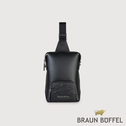 BRAUN BUFFEL 德國小金牛 台灣總代理 諾瓦 胸包-黑色/BF550-22-BK