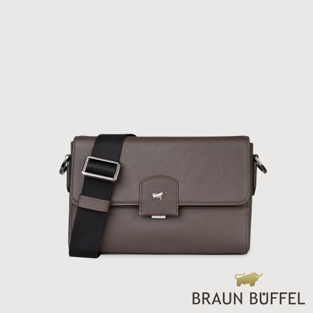 BRAUN BUFFEL 德國小金牛 台灣總代理 巴雷特 腰胸包-咖啡色/BF546-06-GCO