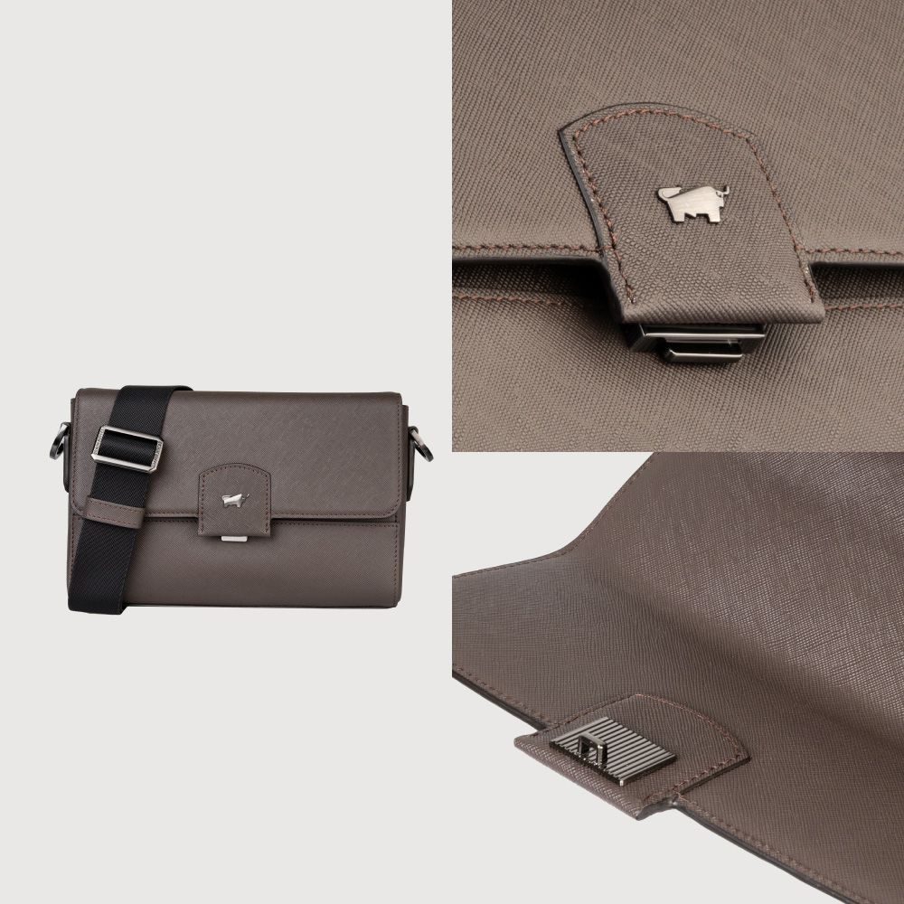 BRAUN BUFFEL 德國小金牛 台灣總代理 巴雷特 腰胸包-咖啡色/BF546-06-GCO