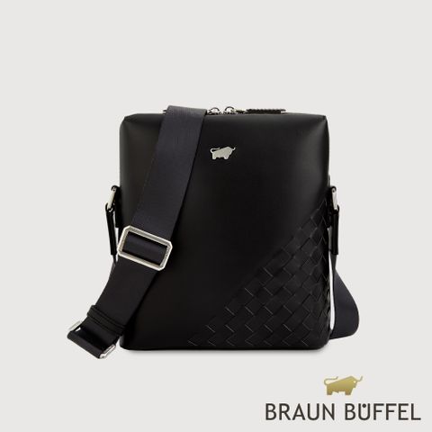 【BRAUN BUFFEL 德國小金牛】台灣總代理 墨菲斯 斜背包-黑色/BF524-16-BK