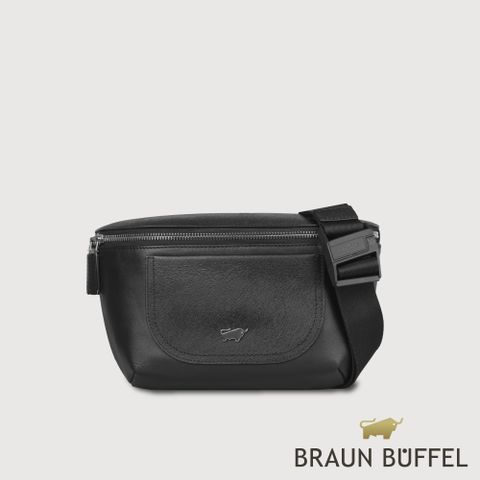 BRAUN BUFFEL 德國小金牛 台灣總代理 羅根 腰胸包-黑色/BF548-07-BK