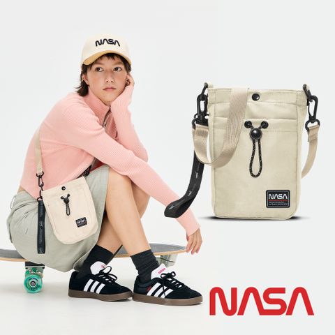 NASA SPACE 太空旅人旅行隨身包/側背包/手機包-月岩金 NA20001