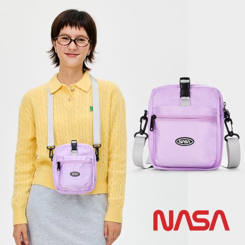NASA SPACE 機能撞色隨身小包/側背包/斜背包-星塵紫 NA20005