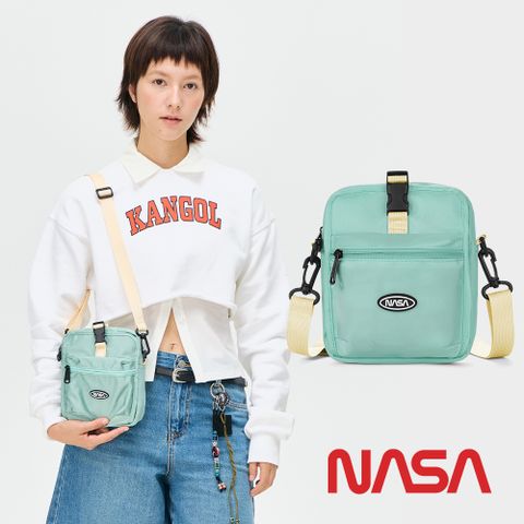 NASA SPACE 機能撞色隨身小包/側背包/斜背包-星空綠 NA20005
