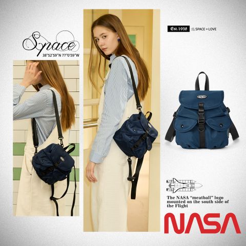 NASA SPACE 率性百搭三用後背包-午夜藍 NA20007