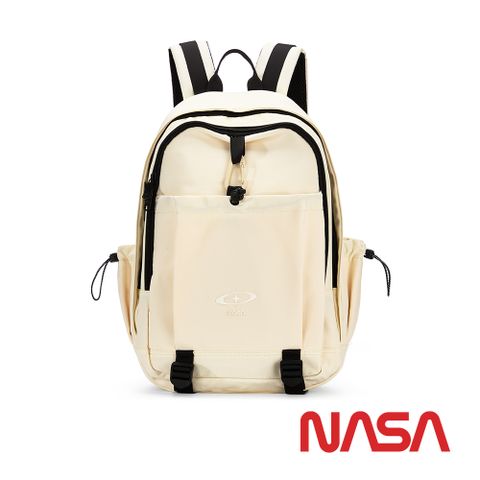 NASA SPACE SPACE Recycle環保尼龍潮流雙肩後背包-月光米 NA20014