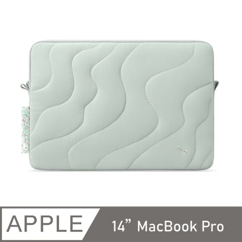 Tomtoc 地球紋理 浮雲淡水_灰綠 適用14吋MacBook Pro (M1~M4晶片適用)