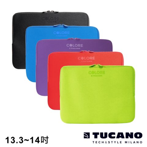 TUCANO Colore 多彩時尚筆電防震內袋 13.3-14.1吋 