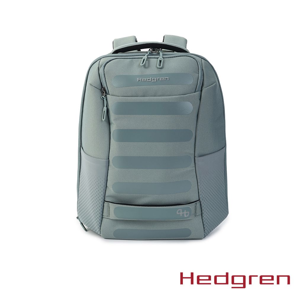 HEDGREN  COMBY SS系列 RFID防盜 L Size 15.6吋 雙格層 附雨套 後背包 灰綠