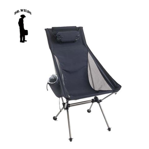 【荒野醫生包 Dr.Wilds】超輕量防蚊露營椅 戶外高背月亮椅 折疊椅 釣魚 野炊 鋁合金