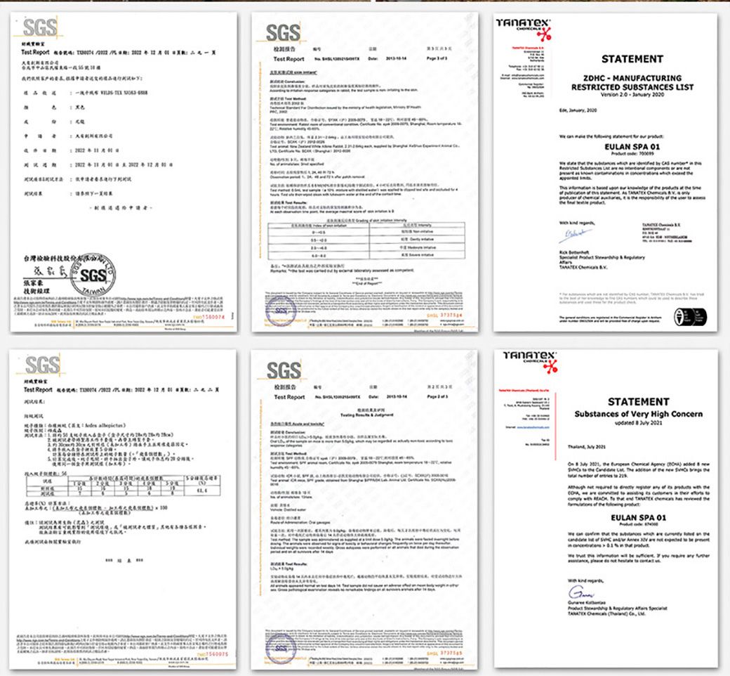 GS  SGSet Report 台灣張家豪技術SGSTest Report        SGSTest ReportSTATEMENTMANUFACTURINGRESTRICTED SUBSTANCES LIST   EULAN SPA 01        s STATEMENTSubstances  Very High Concern                   of                  EULAN SPA 01 S    T