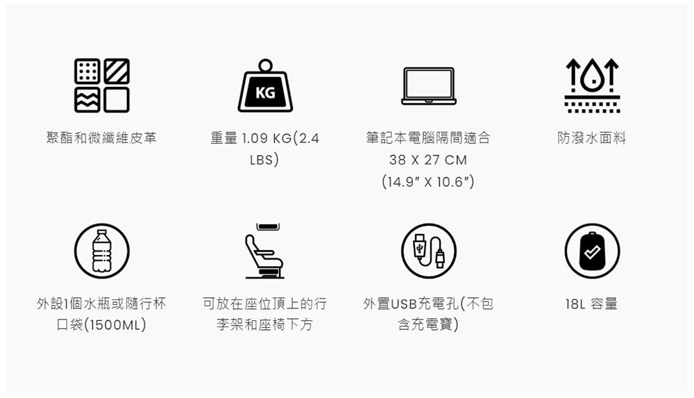 KG聚酯和微纖維皮革重量 1.09 KG(2.4LBS筆記本電腦隔間適合防潑水面料38 X 27 CM(14.9 X 10.6