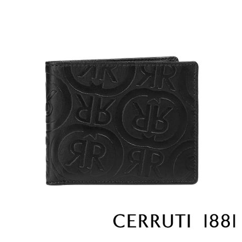 Cerruti 1881 頂級義大利小牛皮8卡男用短夾NINO系列 黑色 (CEPU05412M)