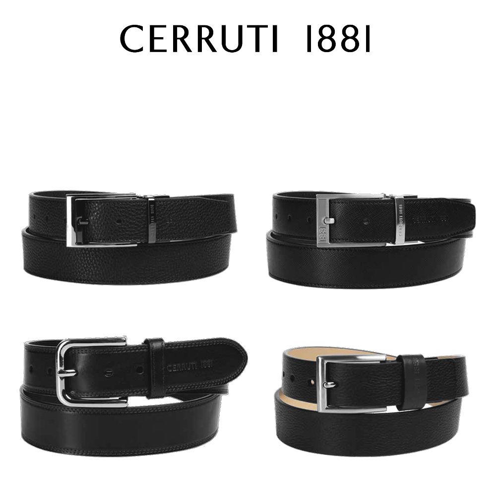 Cerruti 1881 頂級義大利小牛皮皮帶 全新專櫃展示品(贈品牌提袋)