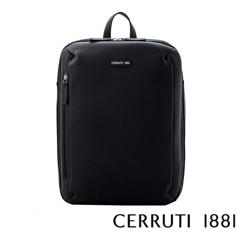 【CERRUTI 1881】頂級義大利小牛皮後背包 CEZA05934M 全新專櫃展示品(黑色)