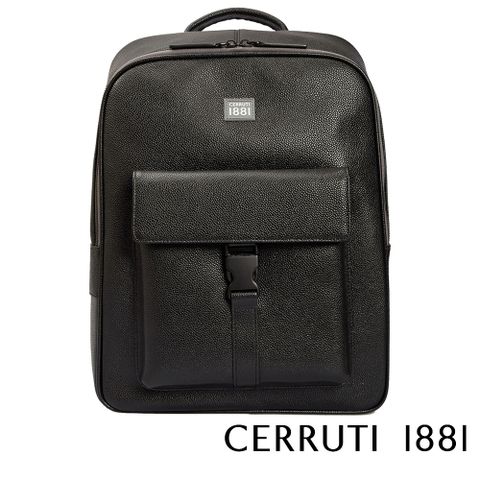 【CERRUTI 1881】頂級義大利小牛皮後背包 CEZA05340M 全新專櫃展示品(黑色)