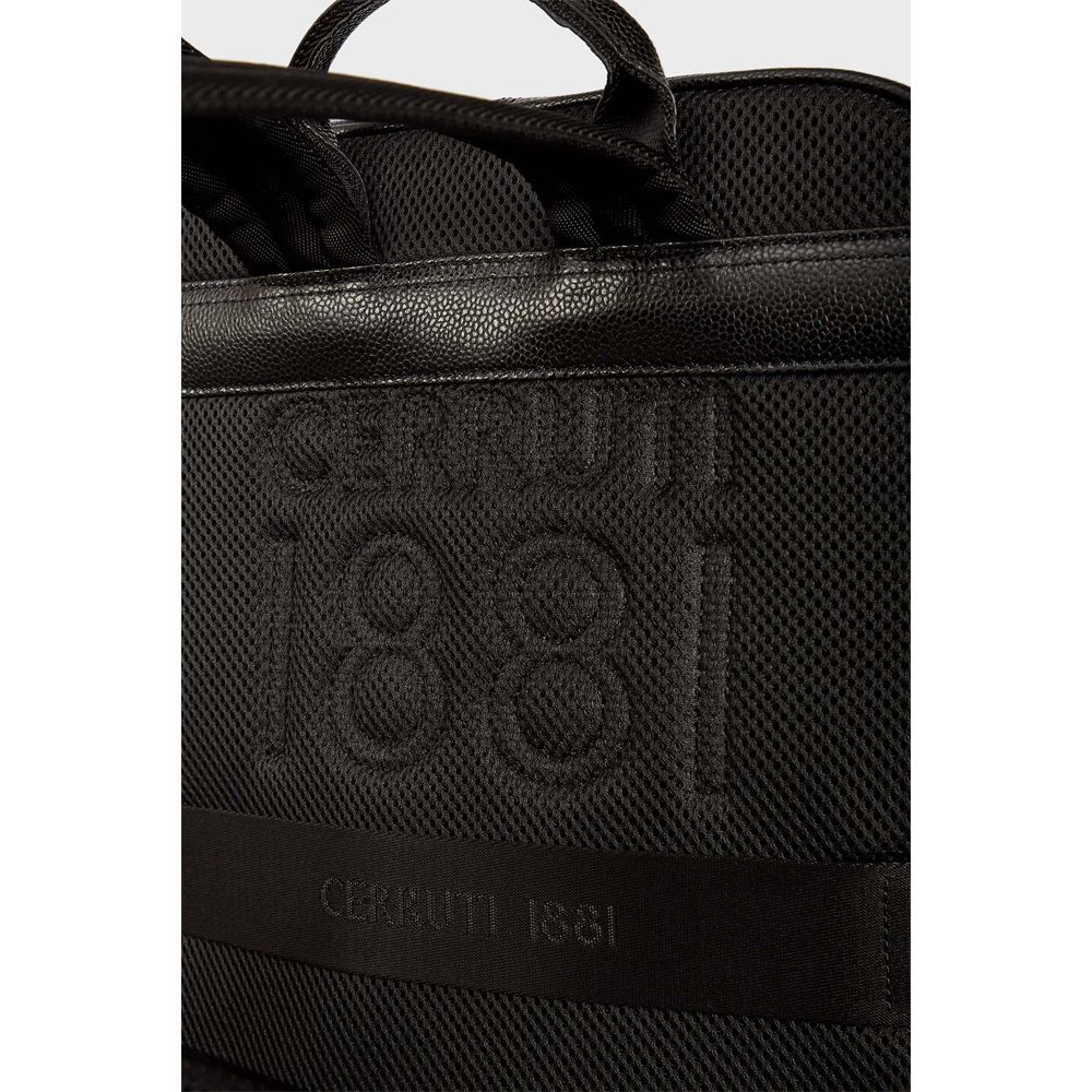 Cerruti 1881 限量2折 頂級義大利小牛皮後背包 CEZA06050M 全新專櫃展示品 (黑色)