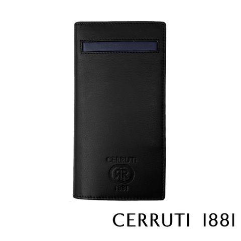 Cerruti 1881 頂級義大利小牛皮12卡長夾 AKIRA系列 全新專櫃展示品 (黑色 CEPU05701M)