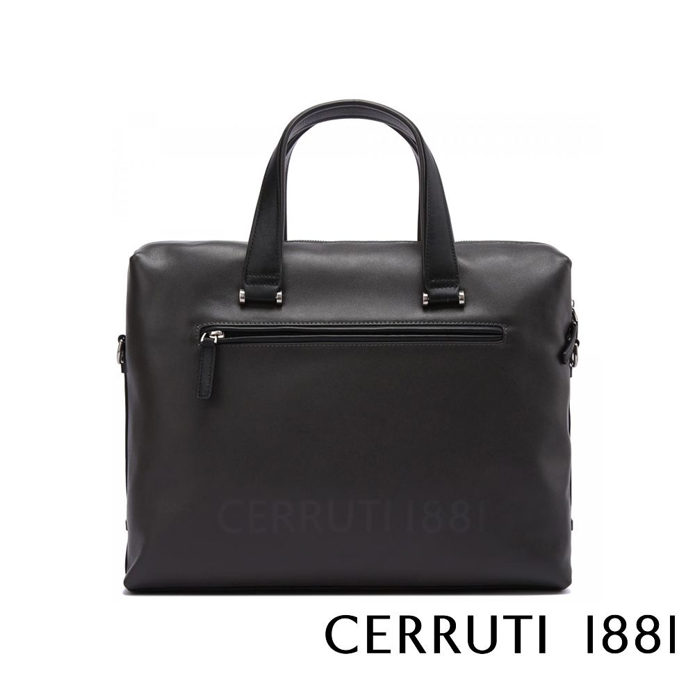 Cerruti 1881 頂級義大利小牛皮手提/斜背公事包 灰色 (CECA05334M)