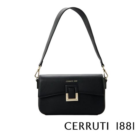 Cerruti 1881 頂級義大利手提肩背包 全新專櫃展示品 (黑色 CEBA06635P)