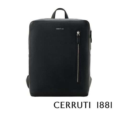 【CERRUTI 1881】頂級義大利小牛皮後背包 CEZA06579M 全新專櫃展示品(黑色)