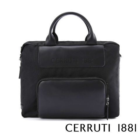 Cerruti 1881 限量2折 義大利頂級公事包/斜背包 全新專櫃展示品(黑色 CECA06277N)