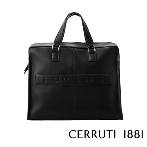 Cerruti 1881 義大利頂級小牛皮公事包/斜背包 CECA06408M 全新專櫃展示品(黑色)