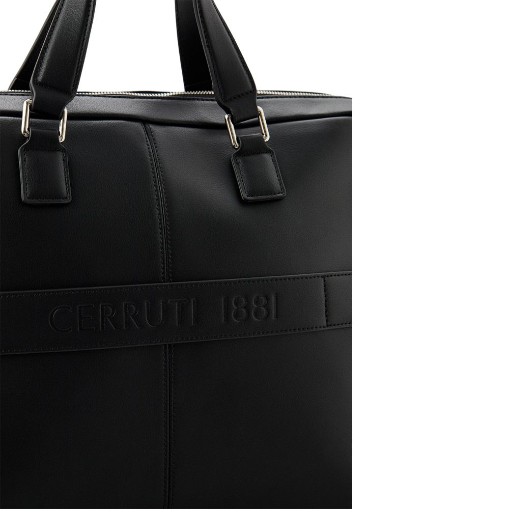 Cerruti 1881 義大利頂級小牛皮公事包/斜背包 CECA06408M 全新專櫃展示品(黑色)