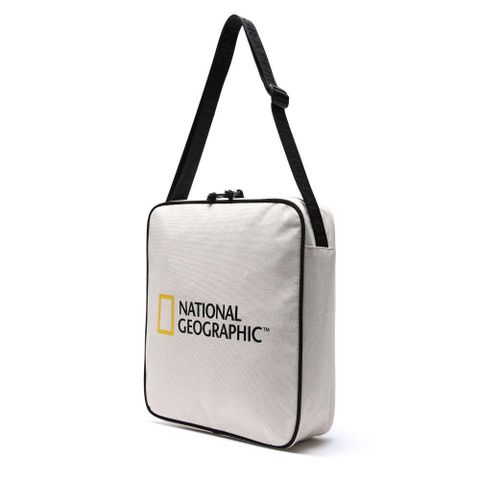 【國家地理 National Geographic】Big canvas cross bag 斜背包 象牙白-N205ACR020012