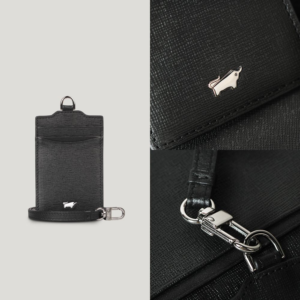 BRAUN BUFFEL 德國小金牛 台灣總代理 欣娜 證件夾-黑色/BF820-170-BK