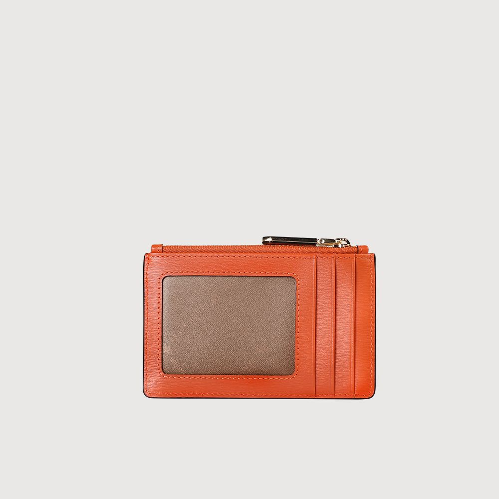 BRAUN BUFFEL 德國小金牛台灣總代理城市拉鍊零錢袋卡夾-赤陶色