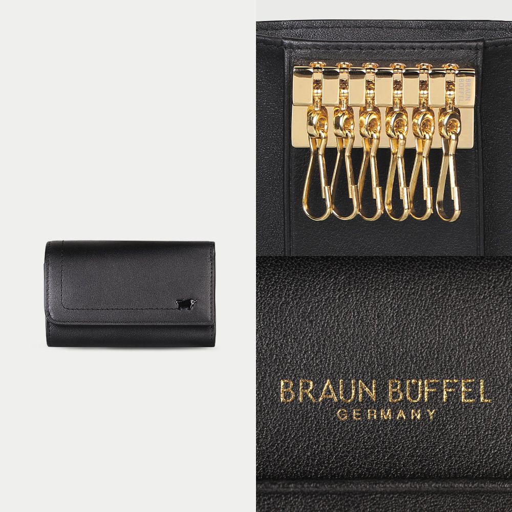 BRAUN BUFFEL 德國小金牛 台灣總代理 娜娜 鎖包-黑色/BF810-110-BK