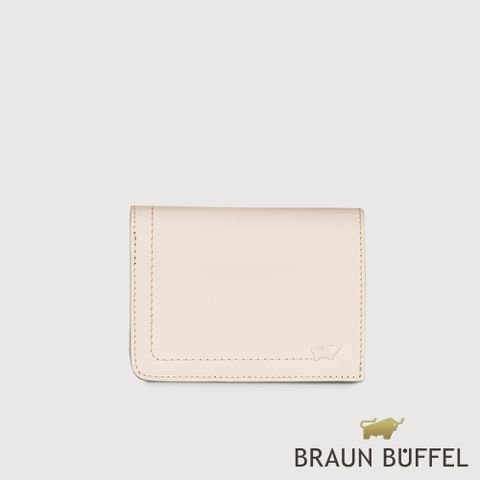 BRAUN BUFFEL 德國小金牛 台灣總代理 娜娜 名片夾-粉筆白/BF810-141-CK