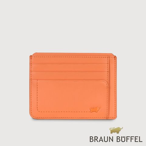 BRAUN BUFFEL 德國小金牛 台灣總代理 娜娜 10卡單層卡夾-杏桃色/BF810-151-AC