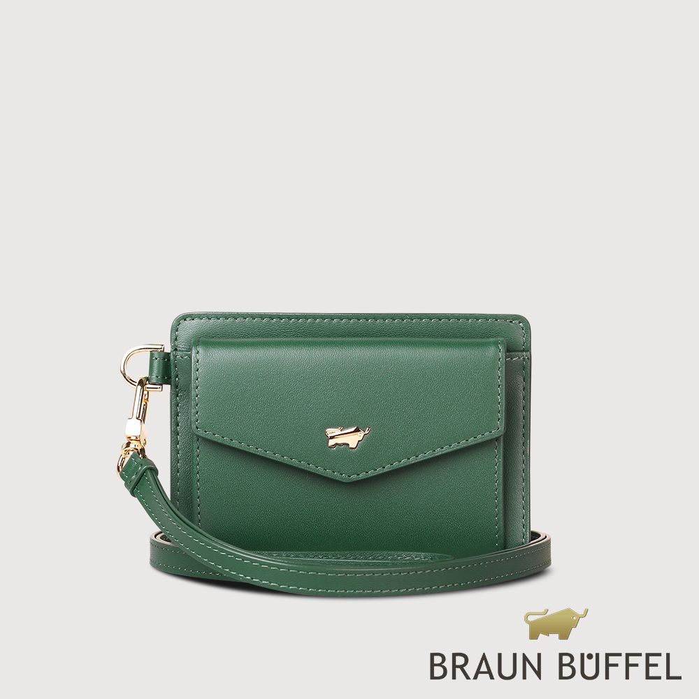 BRAUN BUFFEL 德國小金牛 台灣總代理 城市-A 證件夾-常綠色/BF841-170-EG