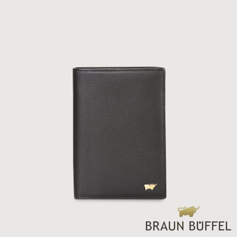 BRAUN BUFFEL 德國小金牛 【台灣總代理 城市-A 護照夾-黑色/BF841-181-BK