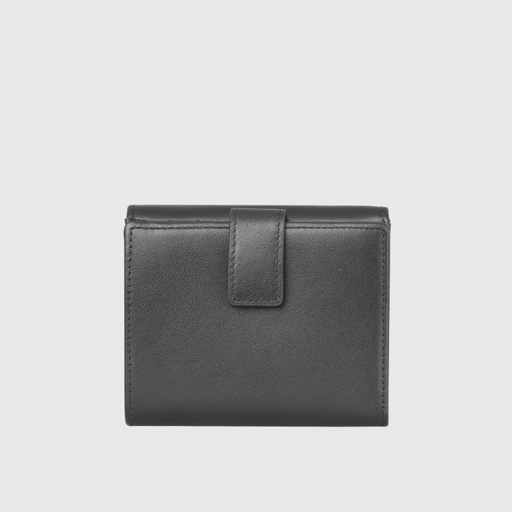 BRAUN BUFFEL 德國小金牛 台灣總代理 薇拉-A 8卡兩折短夾-黑/BF850-404-BK