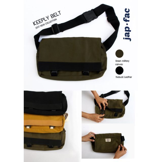 KEEPLY BELT2017 NEW COLLECTIONGreen militaryNubuck Leather