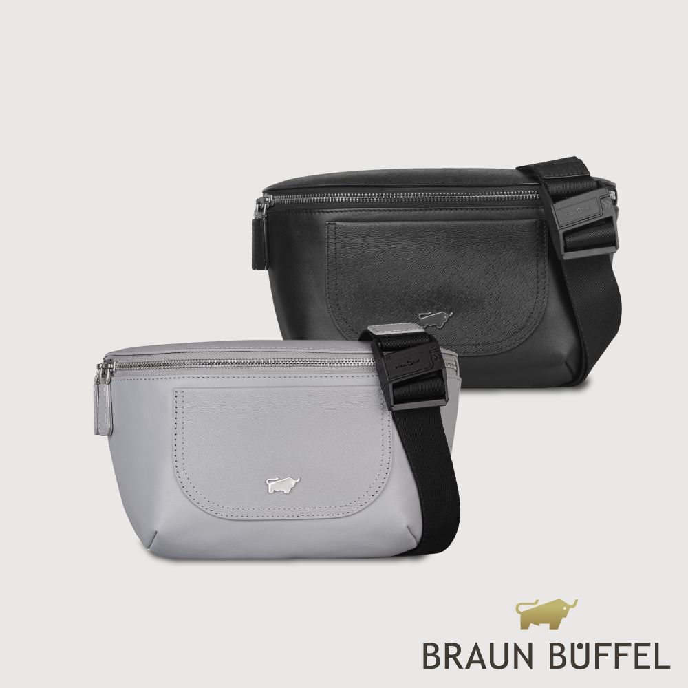 BRAUN BUFFEL 德國小金牛 台灣總代理 羅根 腰胸包-石灰白/BF548-07-CGY