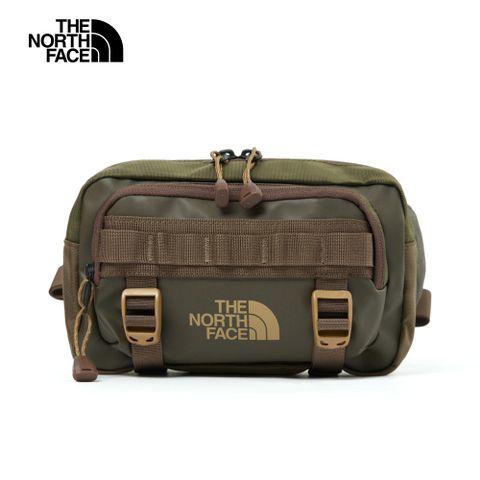 The North Face 北面 男女款綠色DWR防潑水大容量休閒腰包｜8BK5B7I