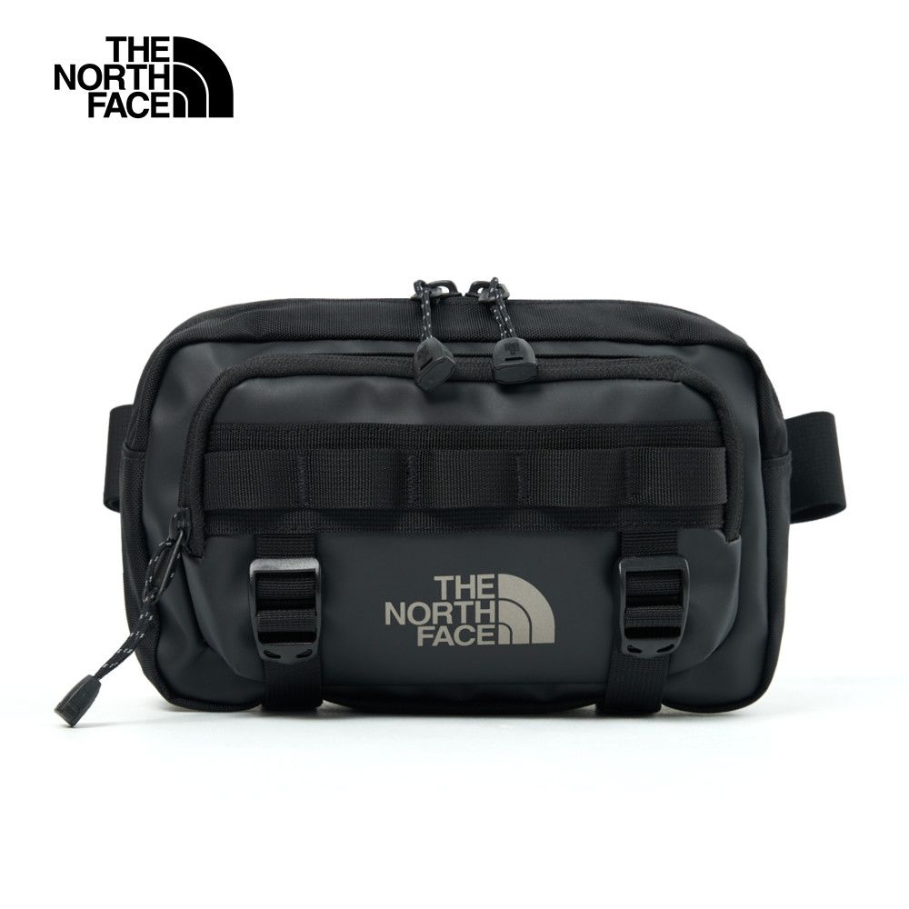 The North Face 北面 男女款黑色DWR防潑水大容量休閒腰包｜8BK5BIA