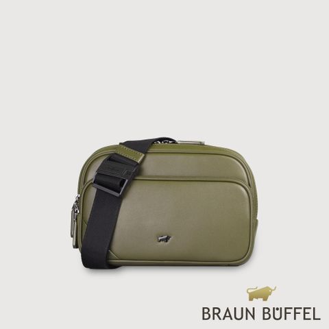 【BRAUN BUFFEL 德國小金牛】台灣總代理 加利恩-A 腰胸包-橄欖綠/BF561-07-MIO